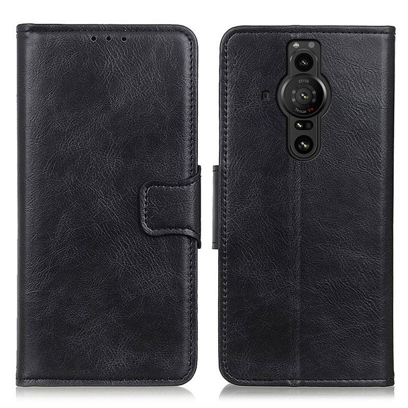 Folio Cover Sony Xperia Pro-I Chiusura Reversibile Effetto Pelle