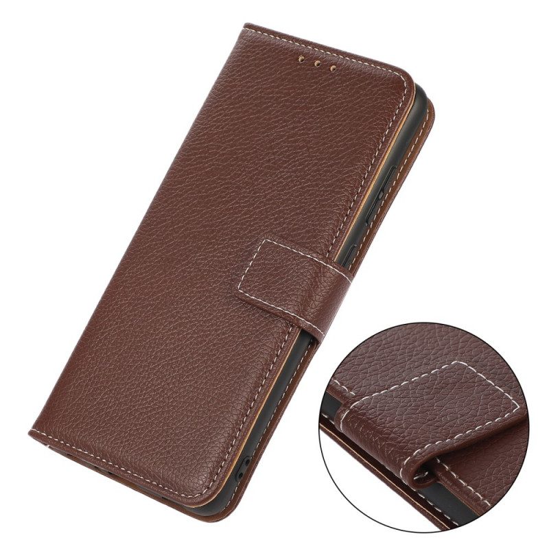 Folio Cover Sony Xperia Pro-I Cuciture A Vista Lychee