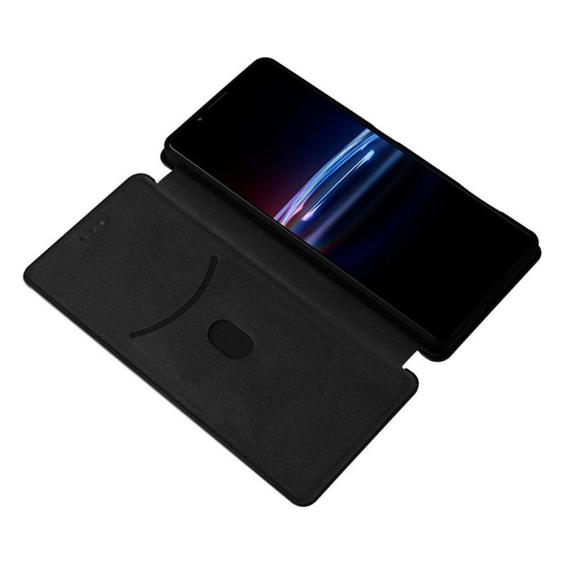 Folio Cover Sony Xperia Pro-I Custodia in pelle Fibra Di Carbonio