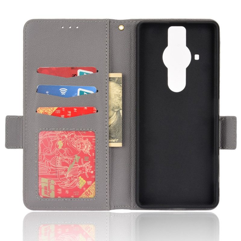 Folio Cover Sony Xperia Pro-I Effetto Pelle Litchi Premium
