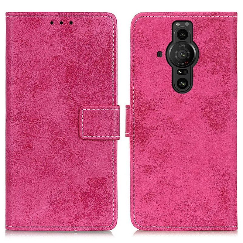 Folio Cover Sony Xperia Pro-I Effetto Pelle Vintage