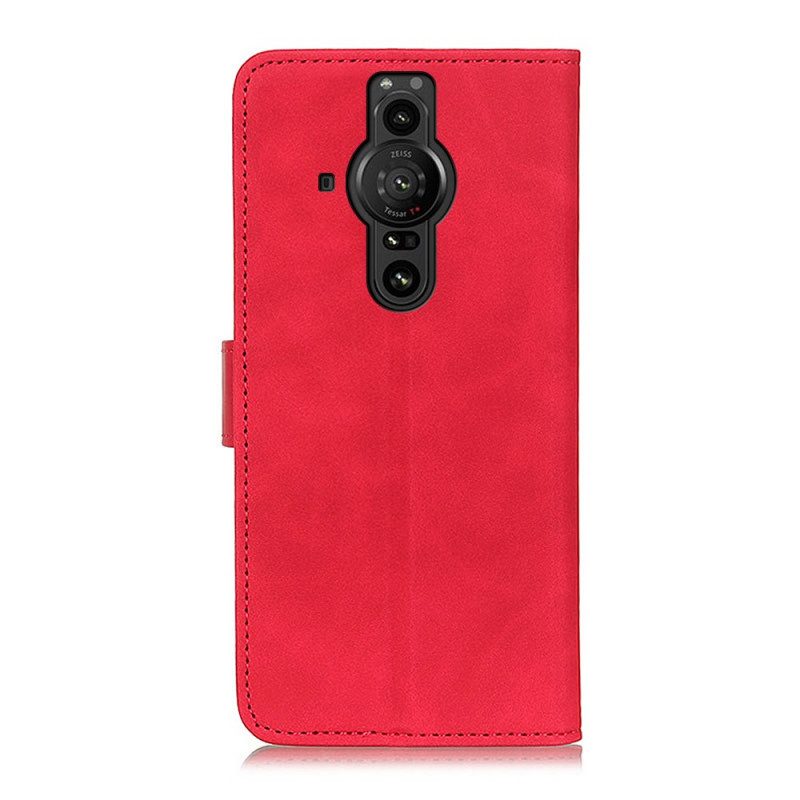 Folio Cover Sony Xperia Pro-I Khazneh Effetto Pelle Vintage