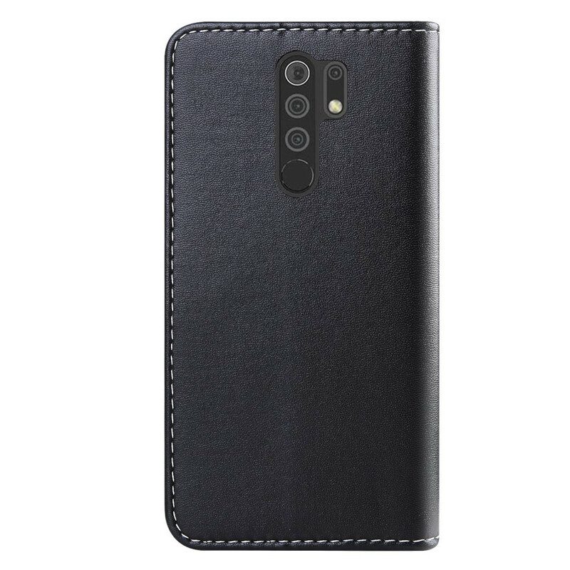 Custodia A Portafoglio Xiaomi Redmi 9 Effetto Pelle Tricolore