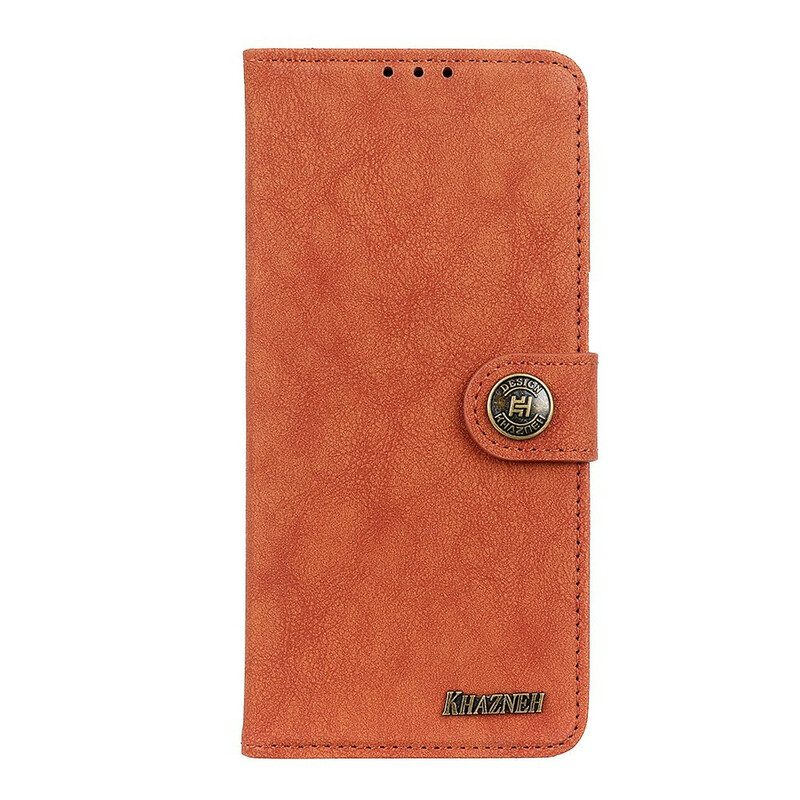 Folio Cover Xiaomi Redmi 9 Khazneh Crosta Di Cuoio Retrò