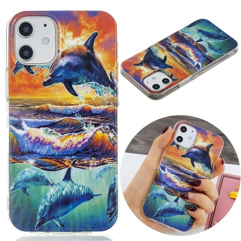 Cover iPhone 12 Mini Delfini In Libertà