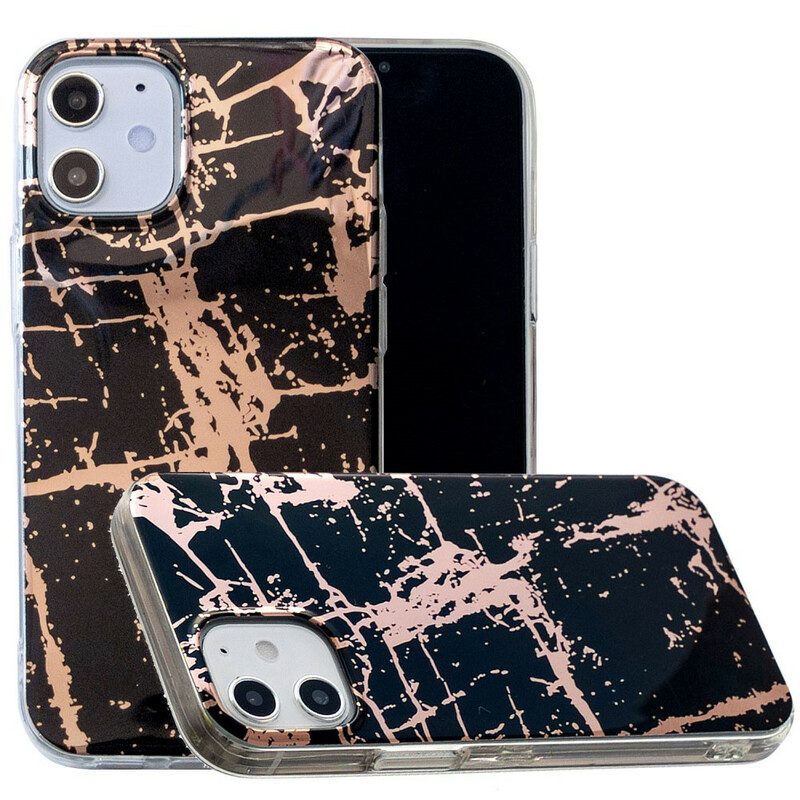 Cover iPhone 12 Mini Geometria Colorata In Marmo 2