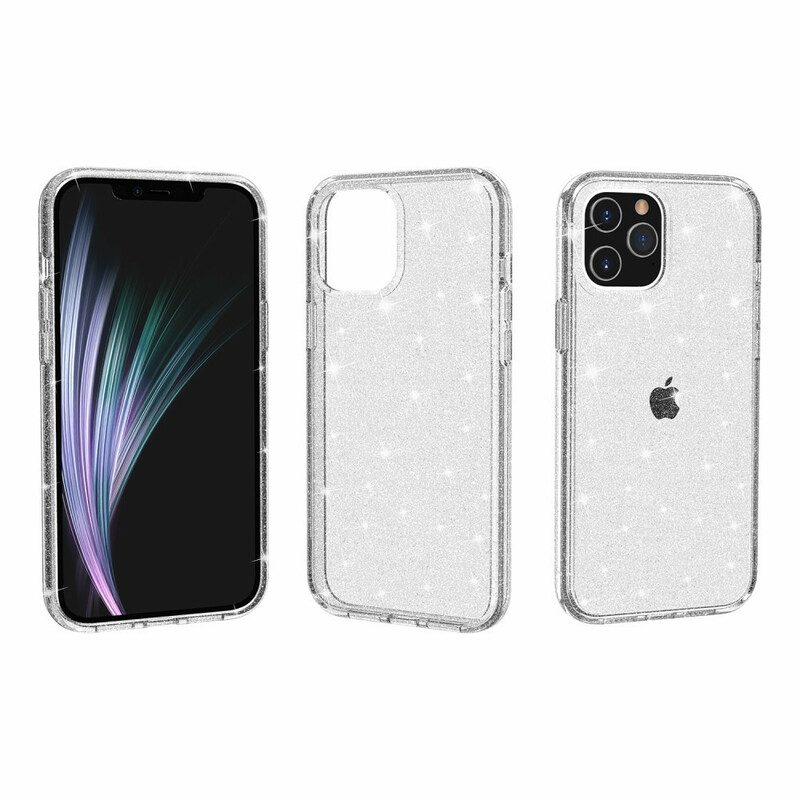 Cover iPhone 12 Mini Paillettes Trasparenti