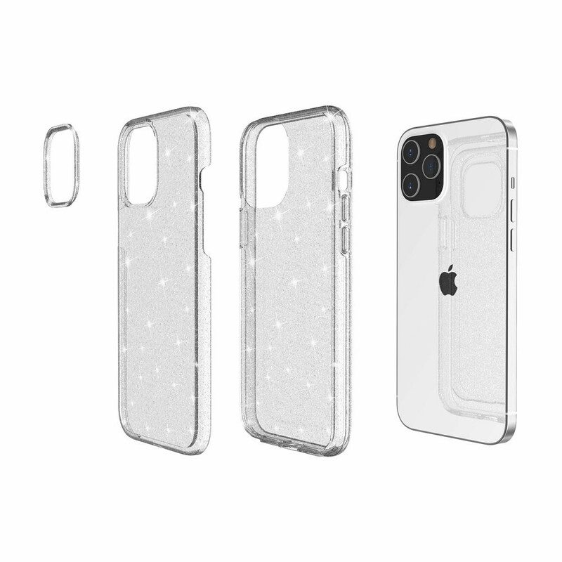 Cover iPhone 12 Mini Paillettes Trasparenti