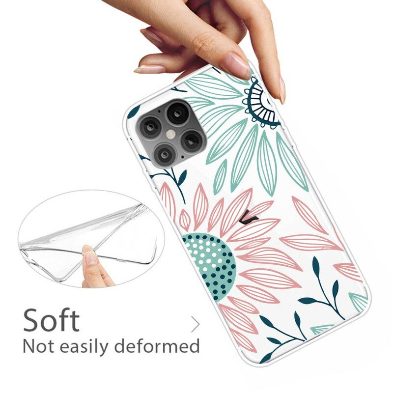 Cover iPhone 12 Mini Un Fiore Trasparente