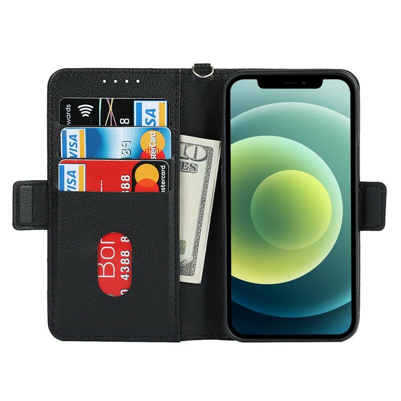 Custodia in pelle iPhone 12 Mini Cuore Strappato