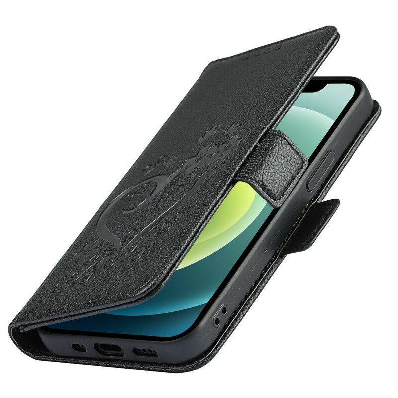 Custodia in pelle iPhone 12 Mini Cuore Strappato