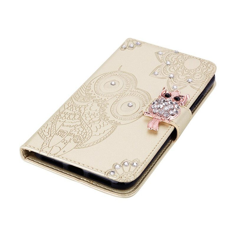 Custodia in pelle iPhone 12 Mini Mandala E Fascino Del Gufo