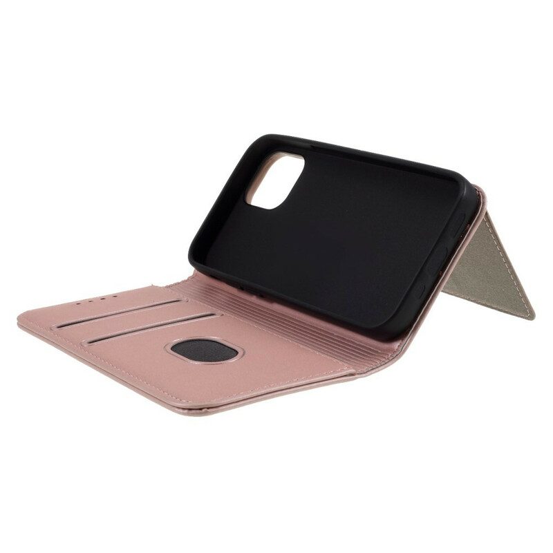 Folio Cover iPhone 12 Mini Custodia in pelle Supporto Per Portacarte