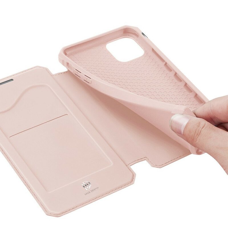 Folio Cover iPhone 12 Mini Custodia in pelle Pelle X Serie Dux Ducis