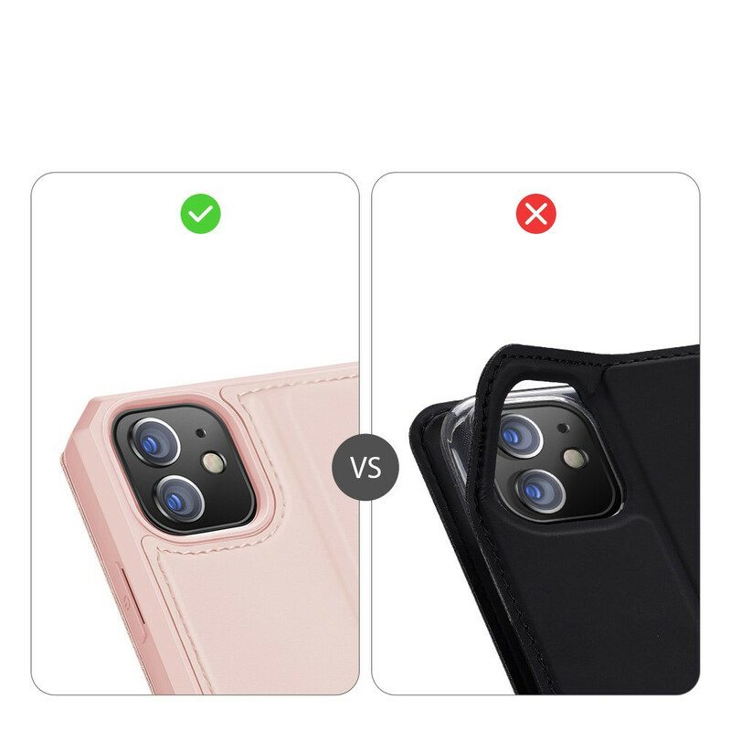 Folio Cover iPhone 12 Mini Custodia in pelle Pelle X Serie Dux Ducis