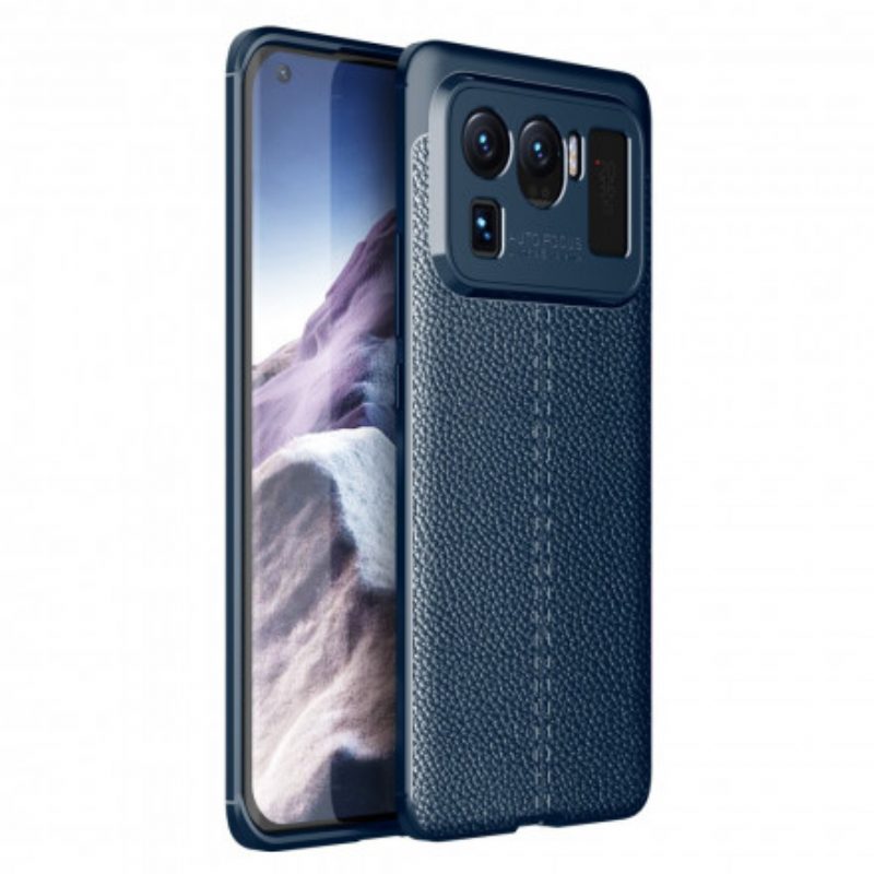 Cover Xiaomi Mi 11 Ultra Doppia Linea Litchi Effetto Pelle