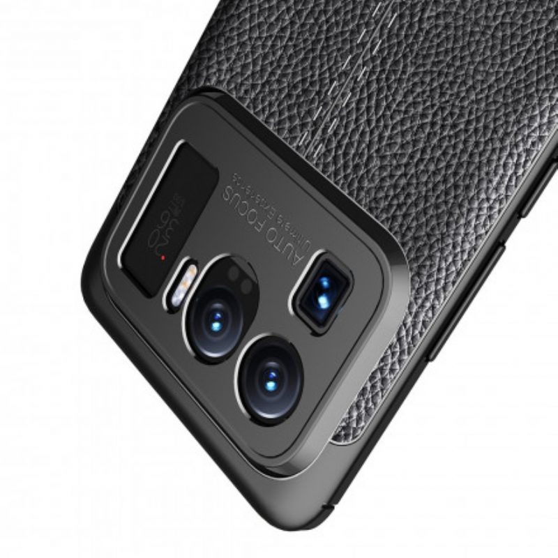 Cover Xiaomi Mi 11 Ultra Doppia Linea Litchi Effetto Pelle