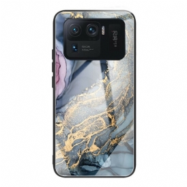 Cover Xiaomi Mi 11 Ultra Vetro Temperato Marmo Acquerello