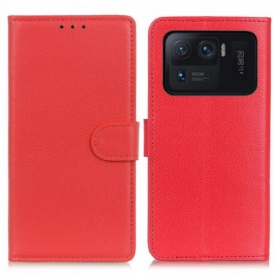 Custodia A Portafoglio Xiaomi Mi 11 Ultra Classica Ecopelle Litchi