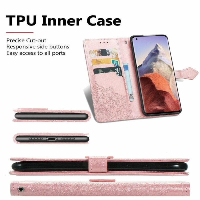 Custodia in pelle Xiaomi Mi 11 Ultra Mandala Medioevo