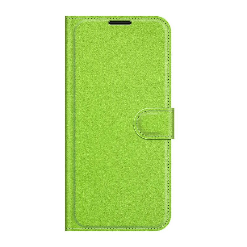 Folio Cover Xiaomi Mi 11 Ultra Classico Effetto Pelle Litchi