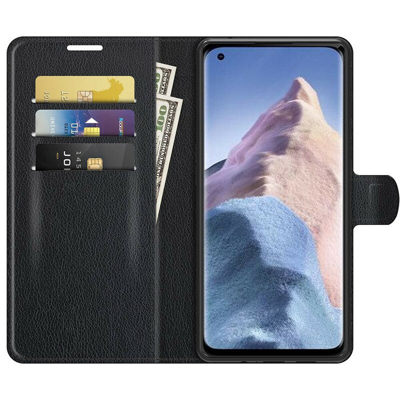 Folio Cover Xiaomi Mi 11 Ultra Classico Effetto Pelle Litchi