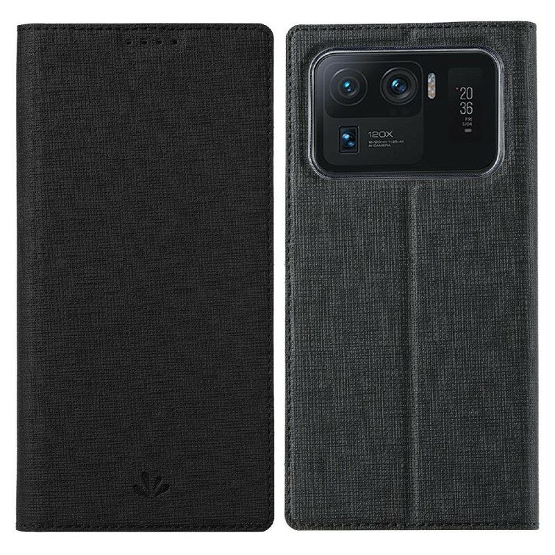 Folio Cover Xiaomi Mi 11 Ultra Custodia in pelle Tessuto Vili Dmk