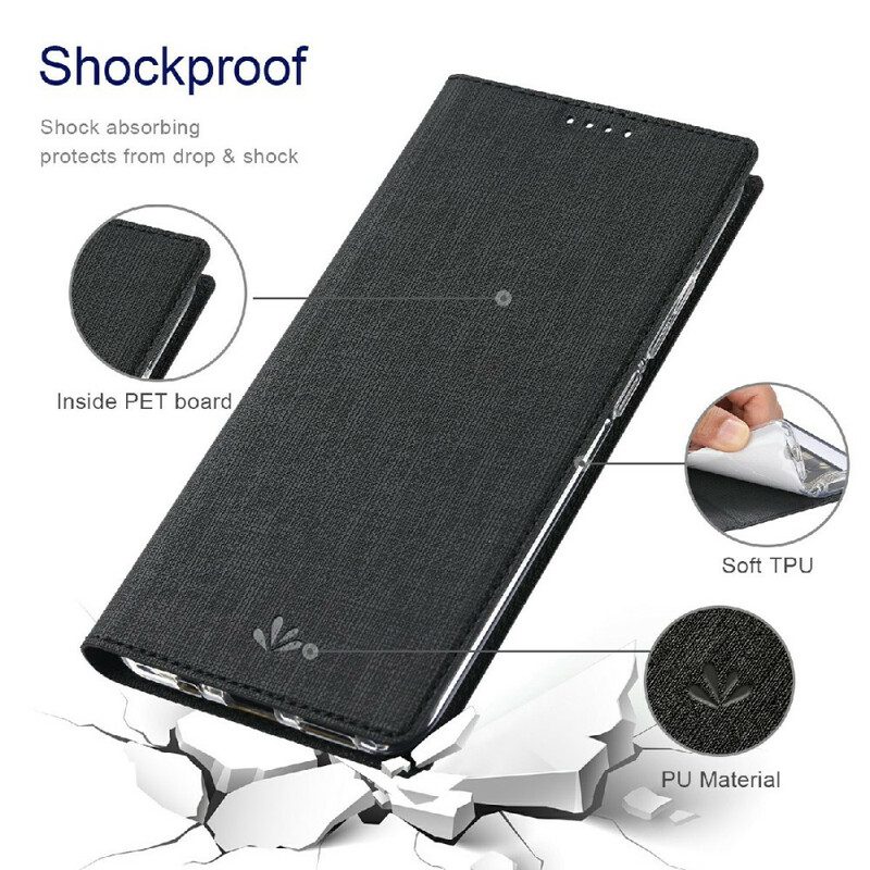 Folio Cover Xiaomi Mi 11 Ultra Custodia in pelle Tessuto Vili Dmk