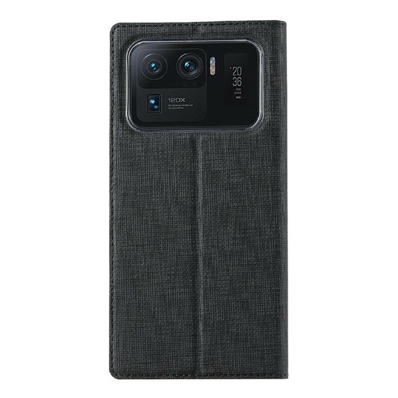 Folio Cover Xiaomi Mi 11 Ultra Custodia in pelle Tessuto Vili Dmk