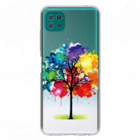 Cover Samsung Galaxy A22 5G Albero Dell'acquerello Senza Soluzione Di Continuità