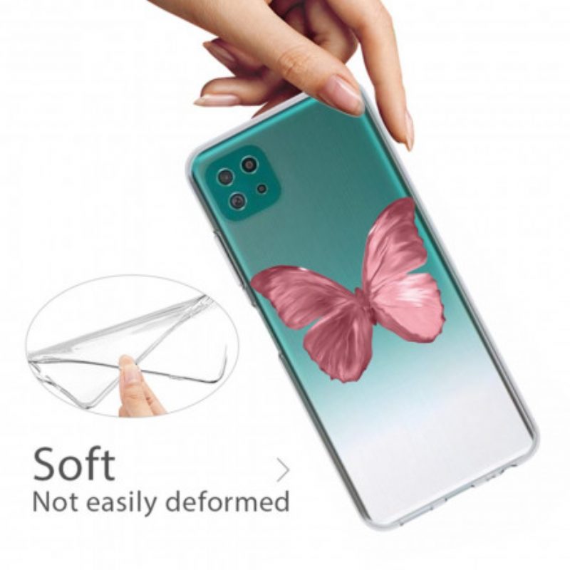 Cover Samsung Galaxy A22 5G Farfalle Flessibili
