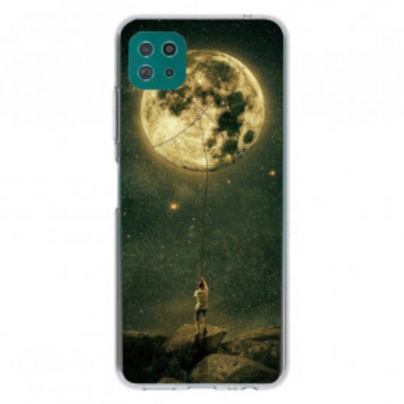 Cover Samsung Galaxy A22 5G L'uomo Della Luna Flessibile