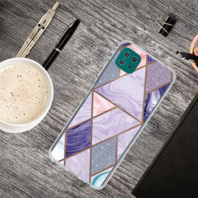 Cover Samsung Galaxy A22 5G Rifiuta Il Marmo Geometrico