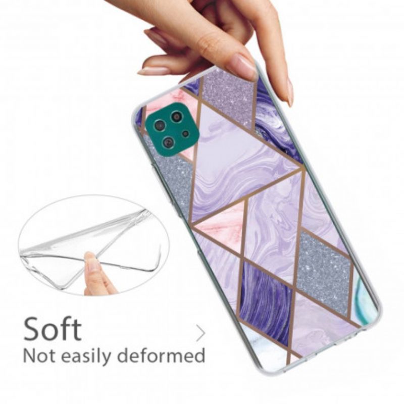 Cover Samsung Galaxy A22 5G Rifiuta Il Marmo Geometrico
