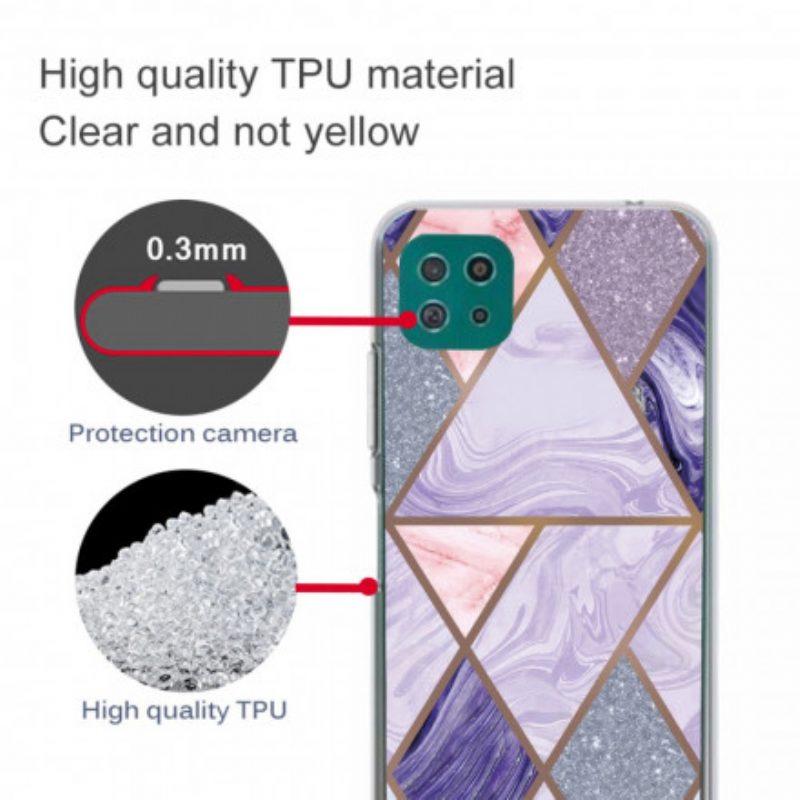 Cover Samsung Galaxy A22 5G Rifiuta Il Marmo Geometrico