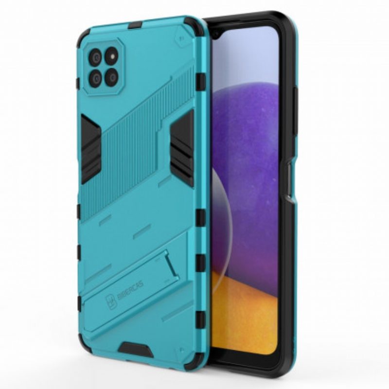 Cover Samsung Galaxy A22 5G Supporto Staccabile A Due Posizioni A Mani Libere
