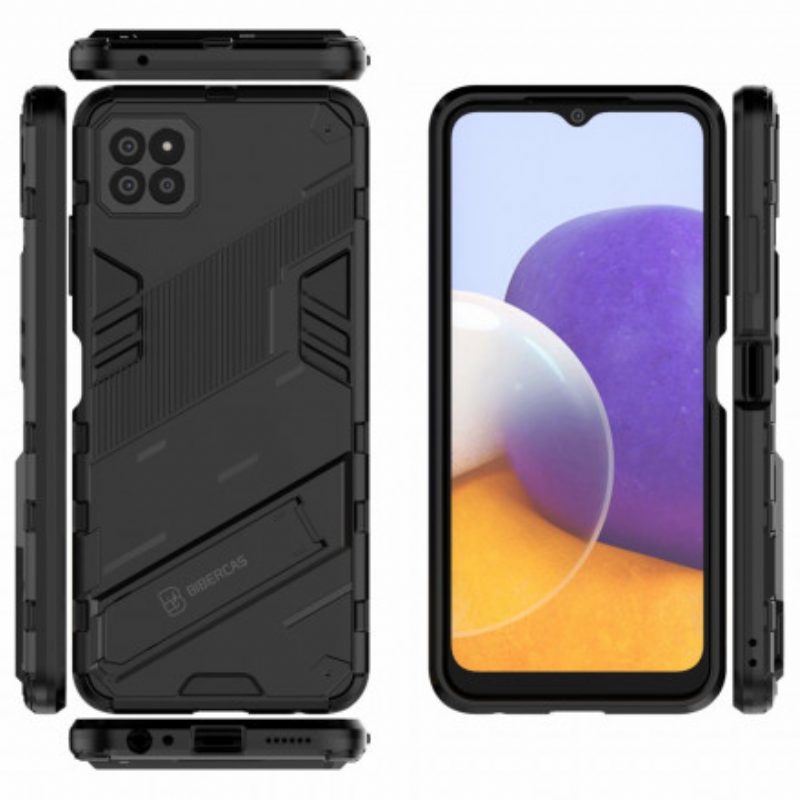 Cover Samsung Galaxy A22 5G Supporto Staccabile A Due Posizioni A Mani Libere