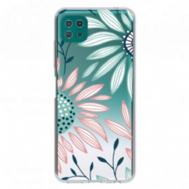 Cover Samsung Galaxy A22 5G Un Fiore Trasparente