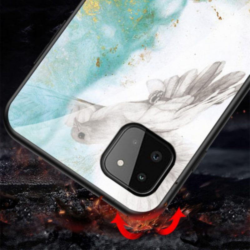 Cover Samsung Galaxy A22 5G Vetro Temperato Di Colore Premium