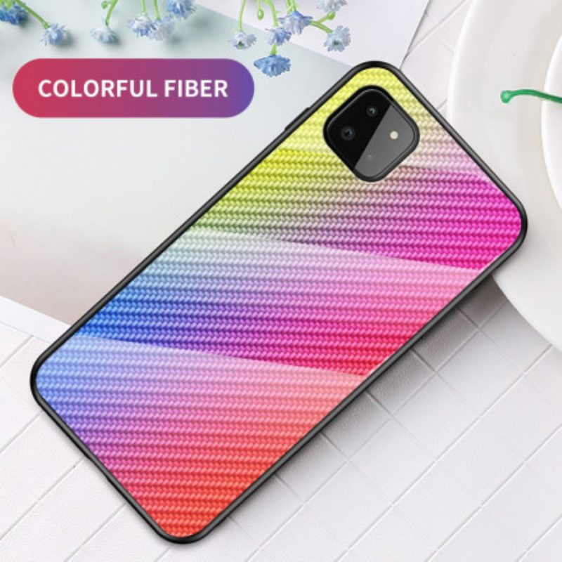 Cover Samsung Galaxy A22 5G Vetro Temperato In Fibra Di Carbonio