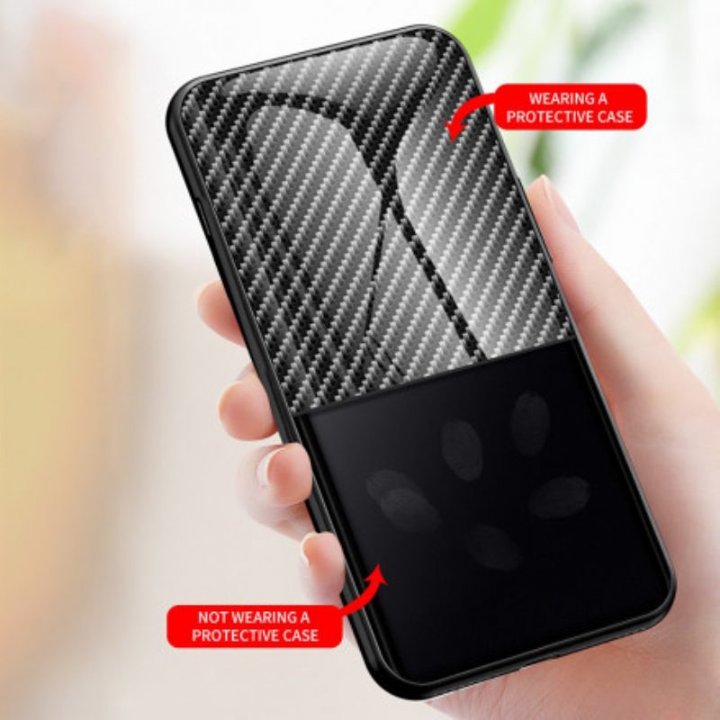 Cover Samsung Galaxy A22 5G Vetro Temperato In Fibra Di Carbonio