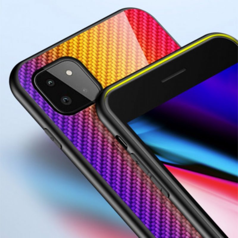 Cover Samsung Galaxy A22 5G Vetro Temperato In Fibra Di Carbonio