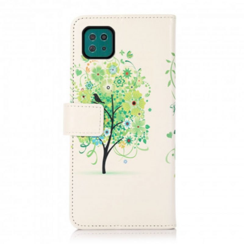 Custodia A Portafoglio Samsung Galaxy A22 5G Albero In Fiore