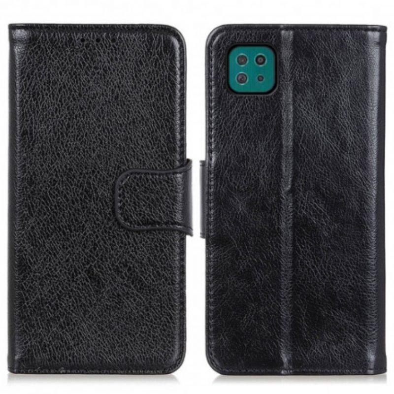 Custodia A Portafoglio Samsung Galaxy A22 5G Crosta Di Nappa