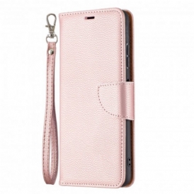 Custodia in pelle Samsung Galaxy A22 5G Folio Cover Litchi Rabat Obliquo