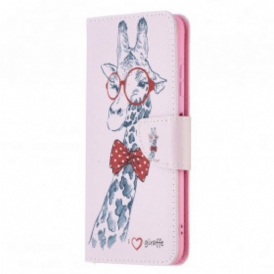 Custodia in pelle Samsung Galaxy A22 5G Giraffa Intelligente