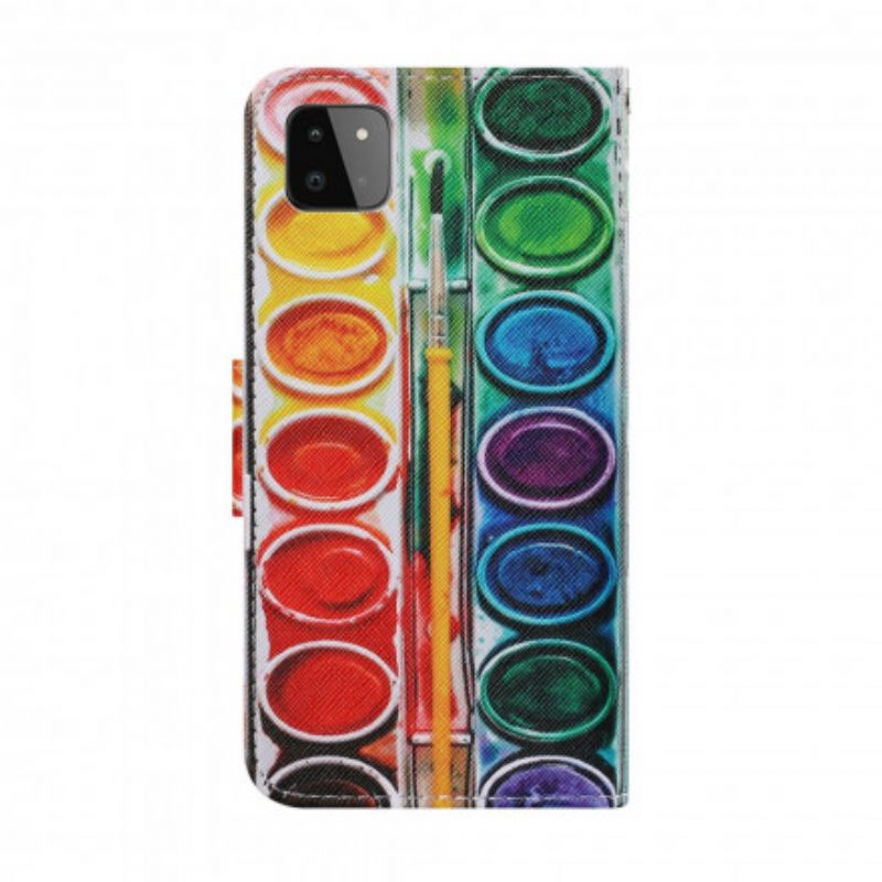 Custodia in pelle Samsung Galaxy A22 5G Pittura