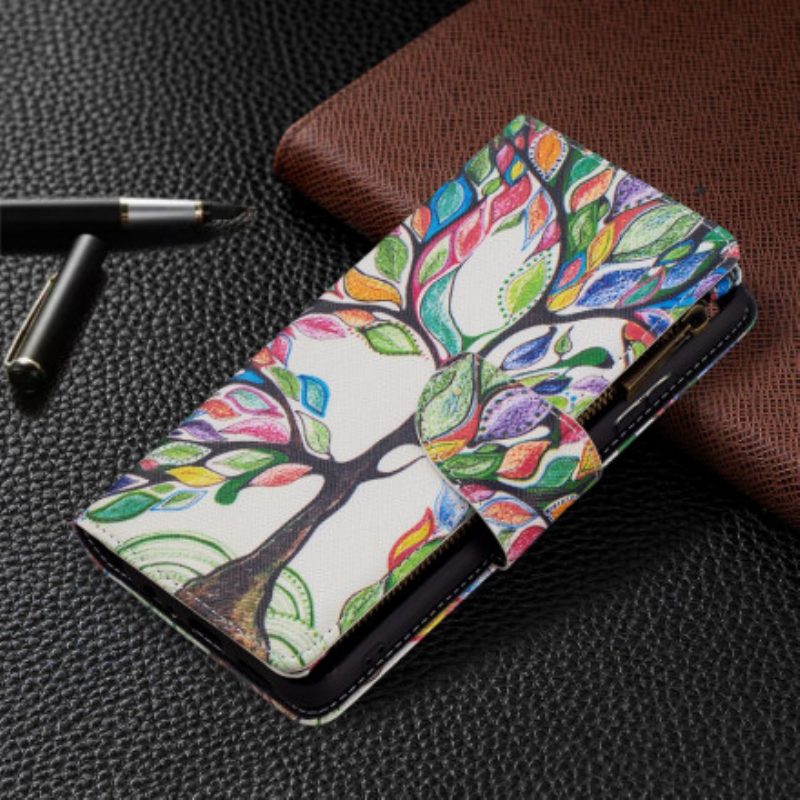 Custodia in pelle Samsung Galaxy A22 5G Tasca Per Albero Con Cerniera