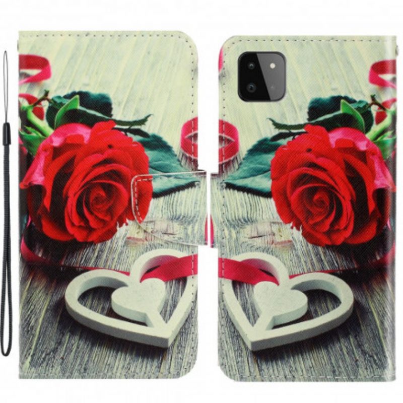 Folio Cover Samsung Galaxy A22 5G Fiori Strappy Colorati