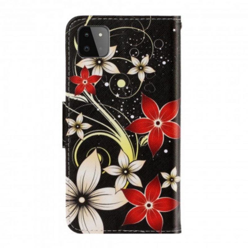 Folio Cover Samsung Galaxy A22 5G Fiori Strappy Colorati
